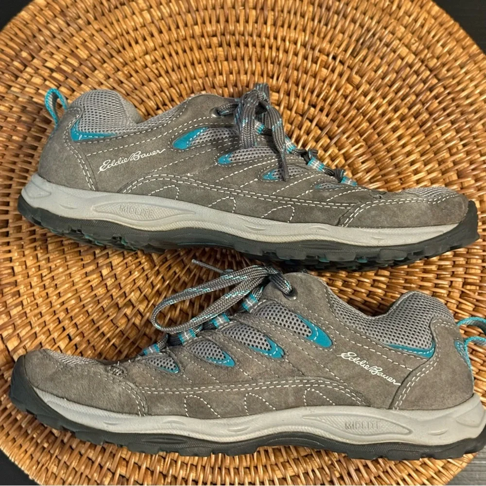 Gray and Teal Eddie Bauer sneakers/hiking shoes women’s‎ size 7.5